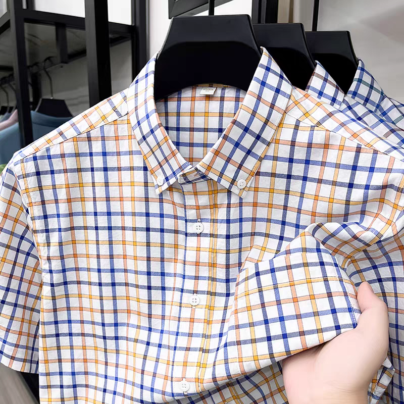 Executive Multicolor Checkered Short Sleeve Shirt