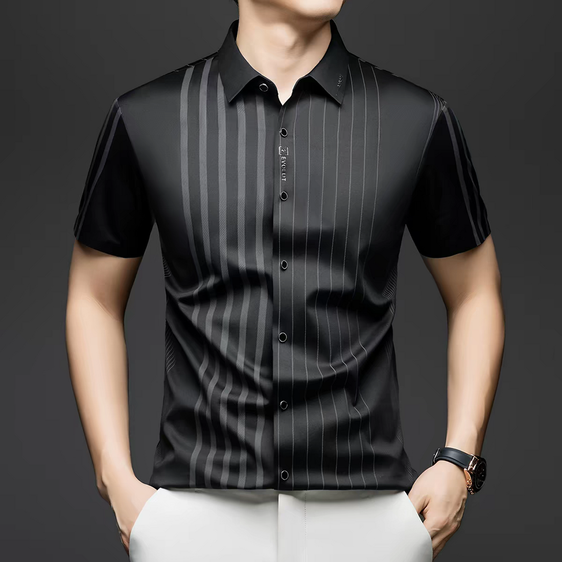 Executive Dual-Tone Striped Shirt